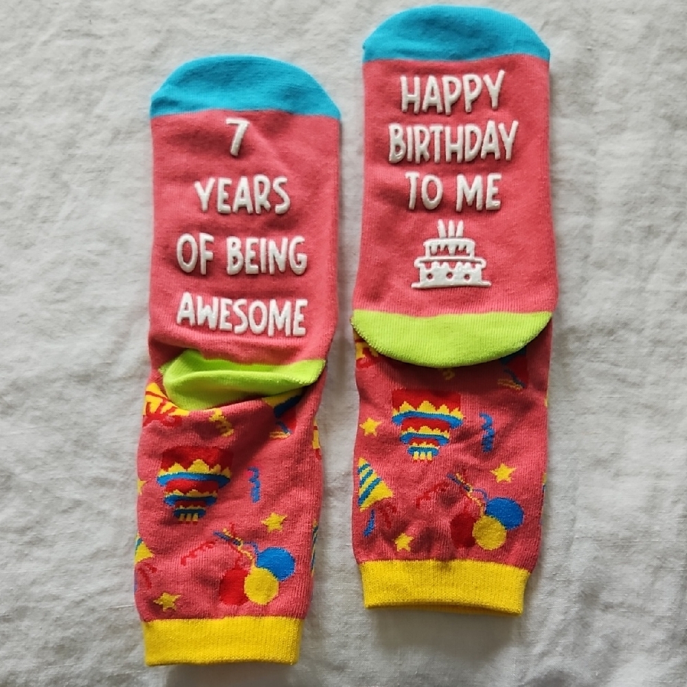 7 Year Old Birthday Socks